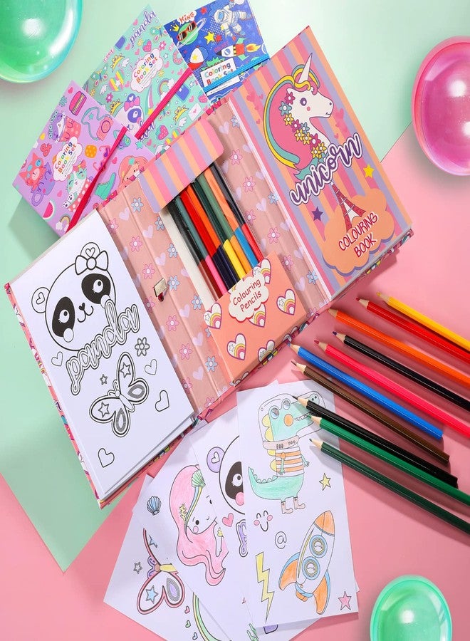 YOYTOO Unicorn Coloring Book Set with Coloring Pages & Colored Pencils, Art Supplies for Kids Ages 4-6-8, Arts Crafts Travel Coloring Kit for Girls 4 5 6 7 8 Year Old Birthday Christmas Gifts - Image 3